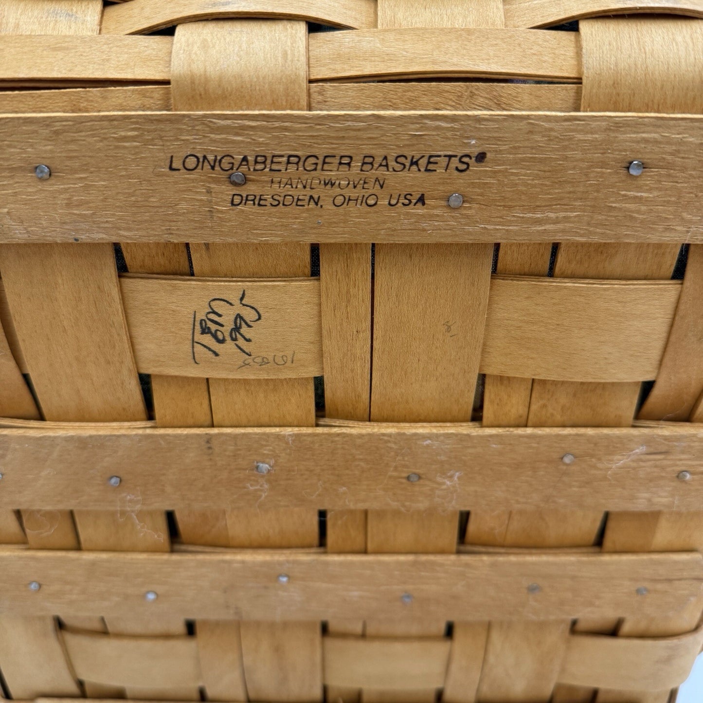 Longaberger 1995 Holiday Hostess Evergreen Basket Set Lid Christmas 9th Edition