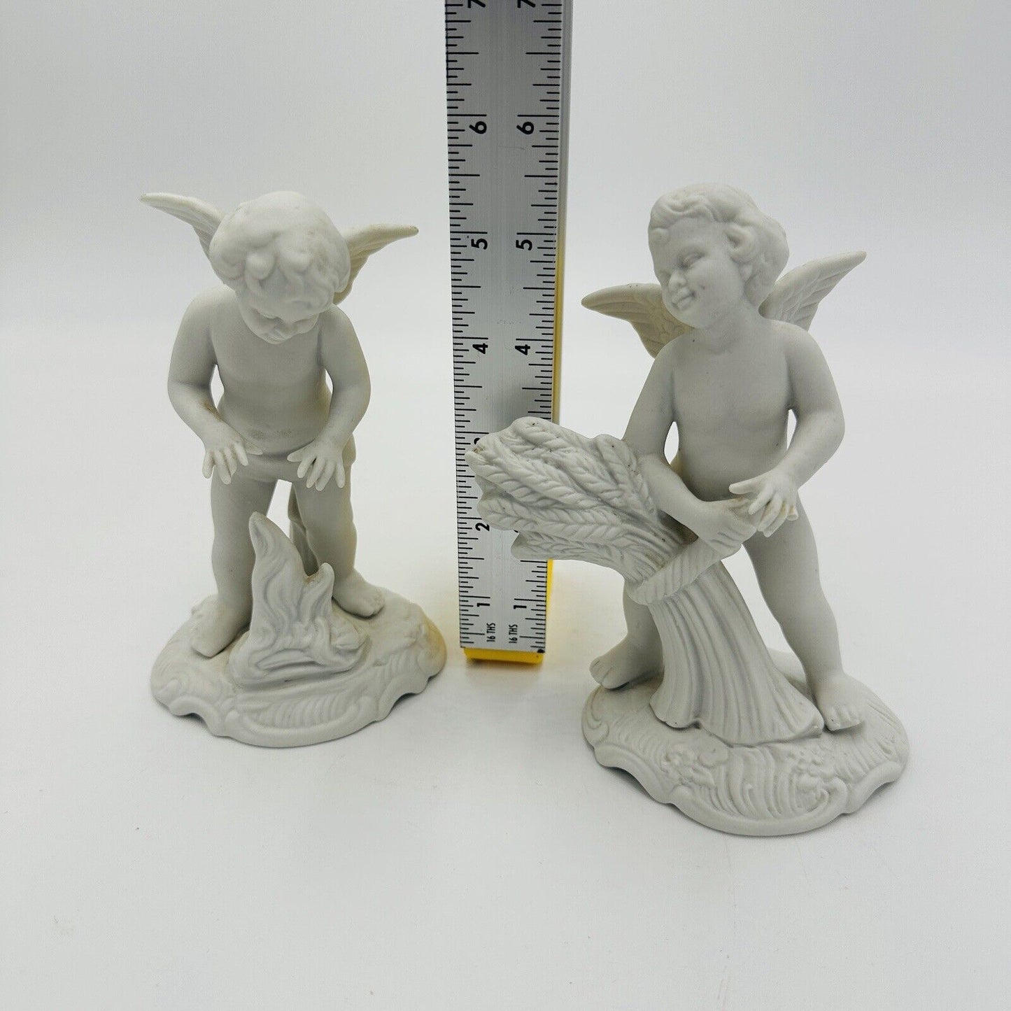 Karl Klette Dresden Cherubs Four Seasons White Bisque Germany Vintage