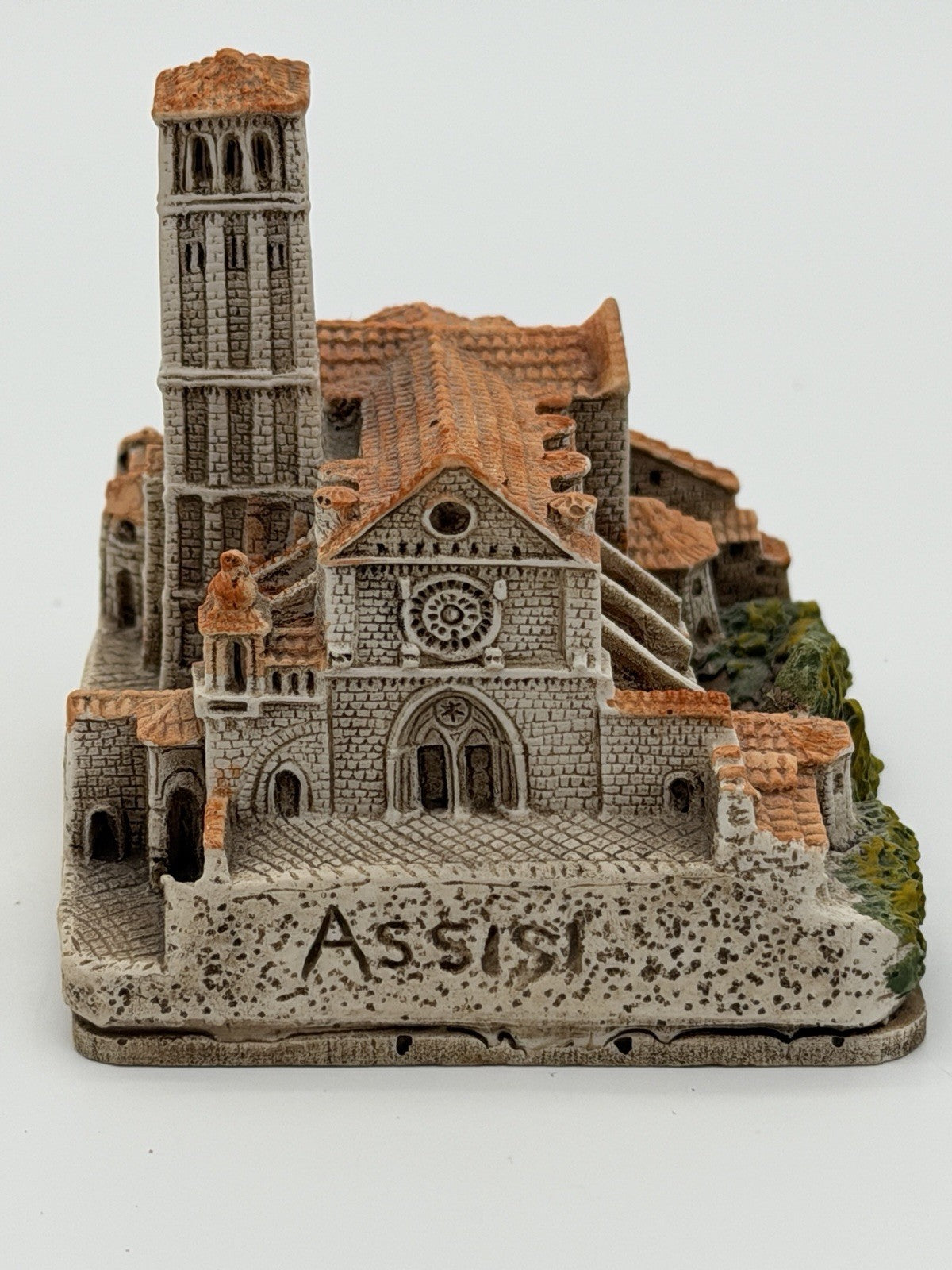 Assisi Italy Cathedral of San Rufino Miniature Hand Painted Building Vintage