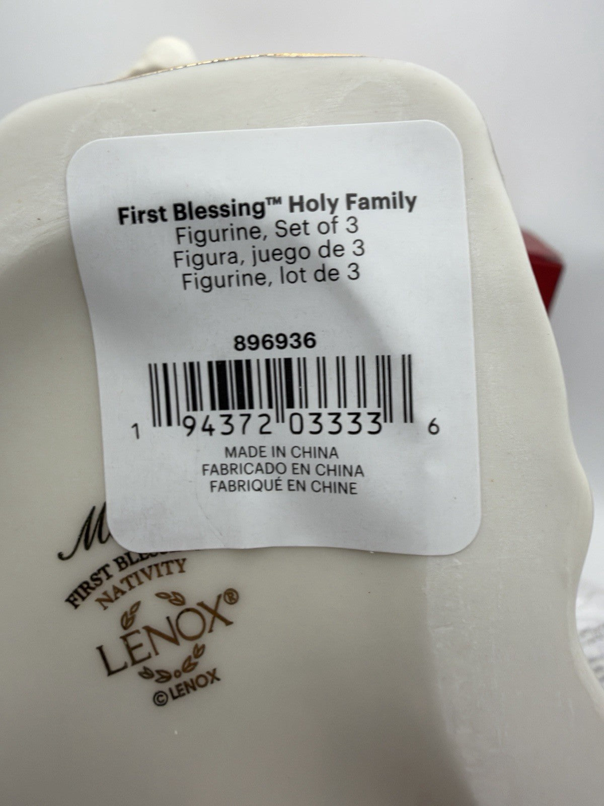 Lenox 6238430 First Blessing Nativity 3-Piece Holy Family Figurine Set