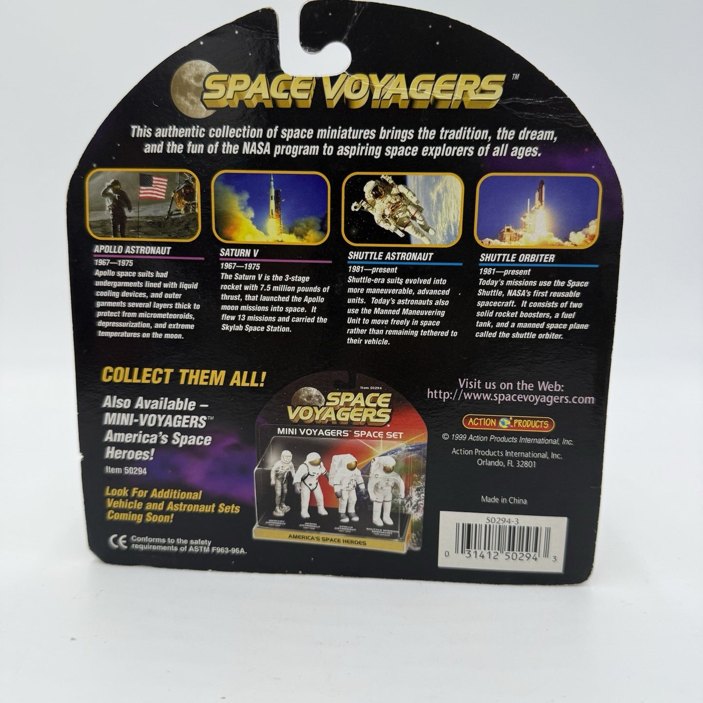 SPACE VOYAGERS Mini Voyager Space Set America's Space Heroes Action Figurines