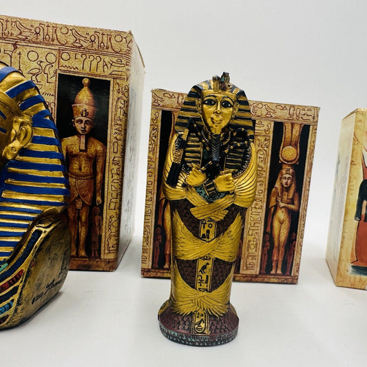 Egyptian Collection Figurines Resin Hand Painted Myths & Legends Adams Apple Vtg