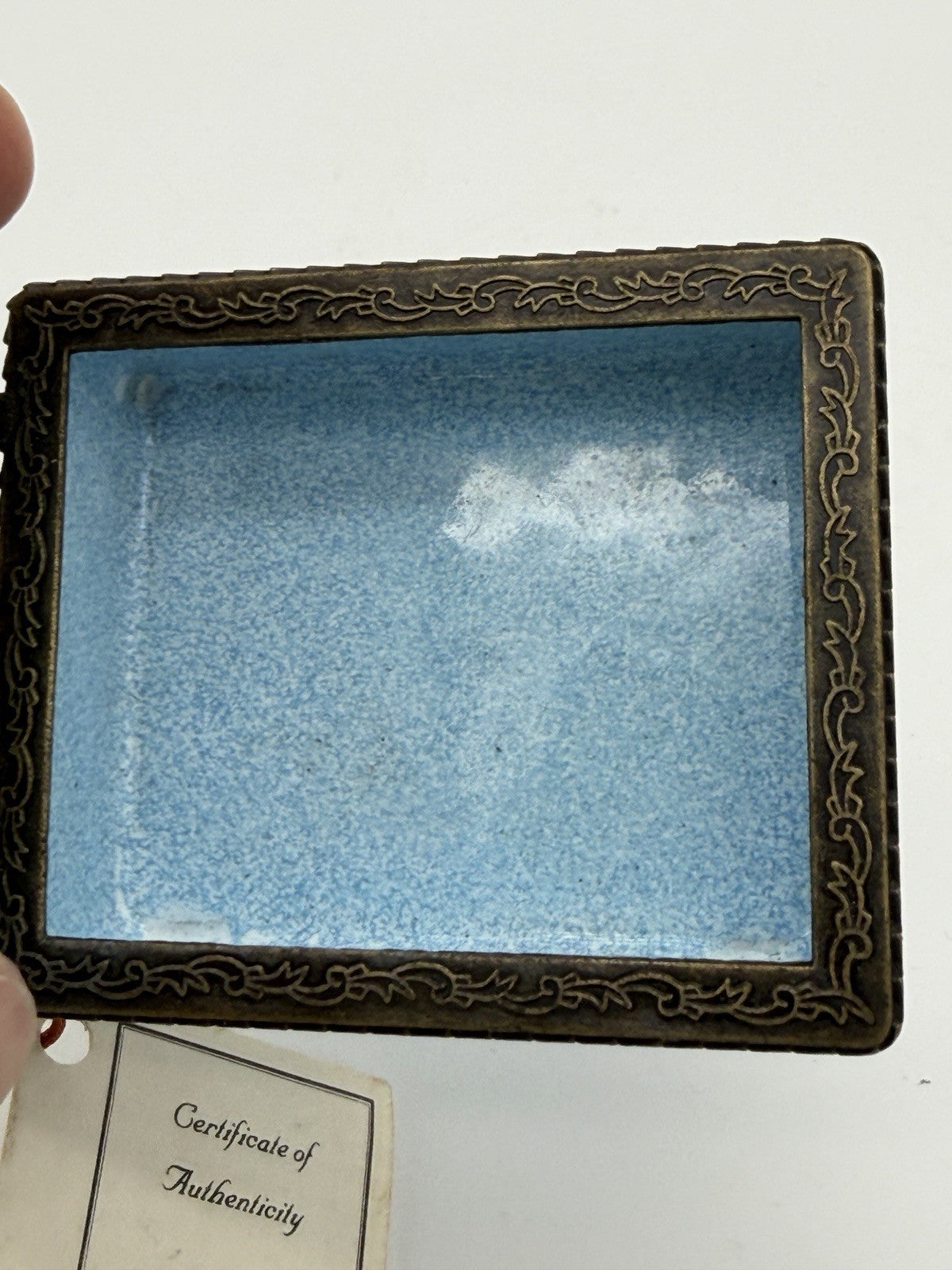 Kelvin Chen Enamel Painted Van Gogh Starry Night trinket Box Signed & COA