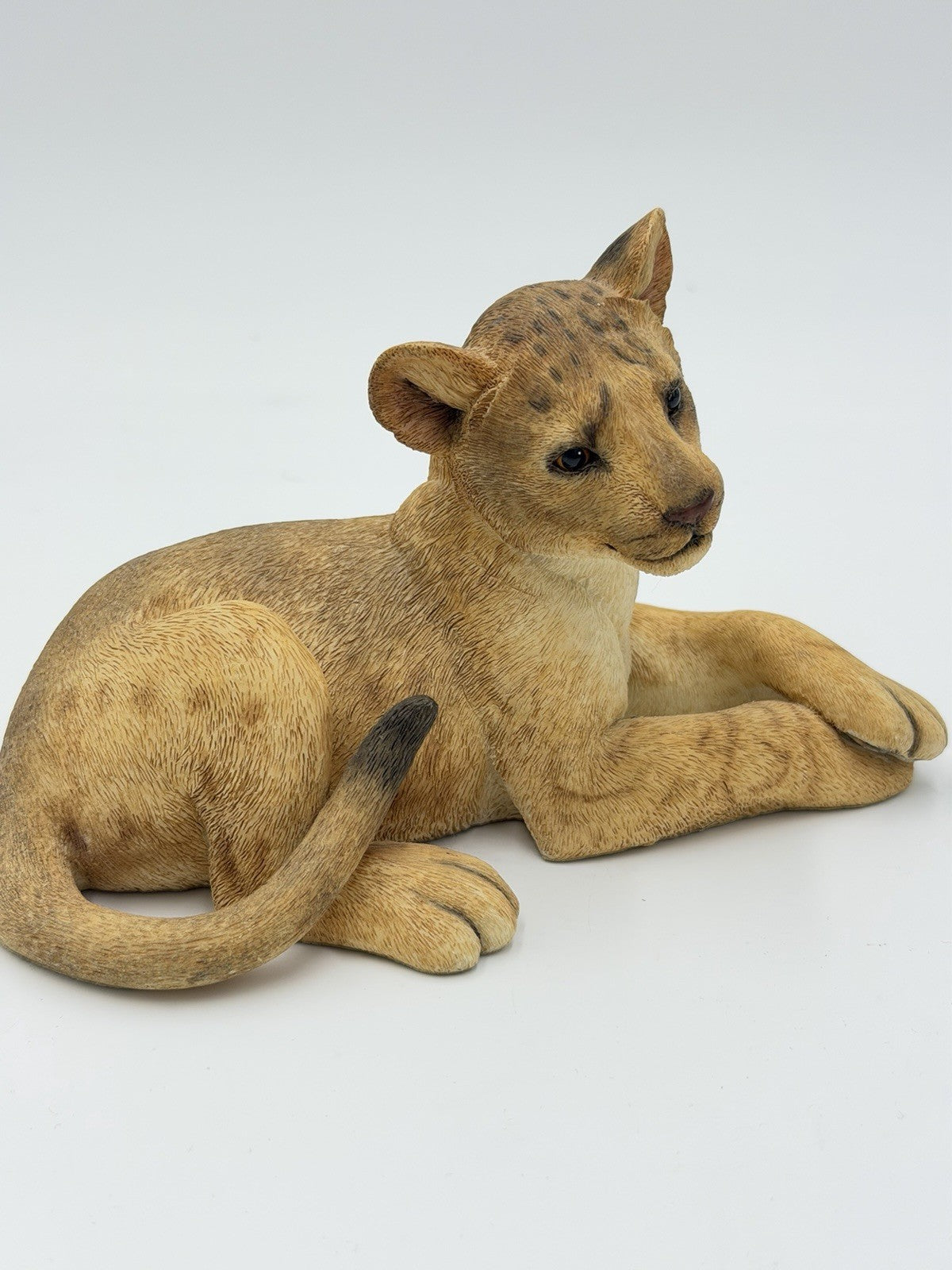 Rare Country Artists UK Fine Lion Cub Sculpture Figurine Hand Painted Vtg 2002