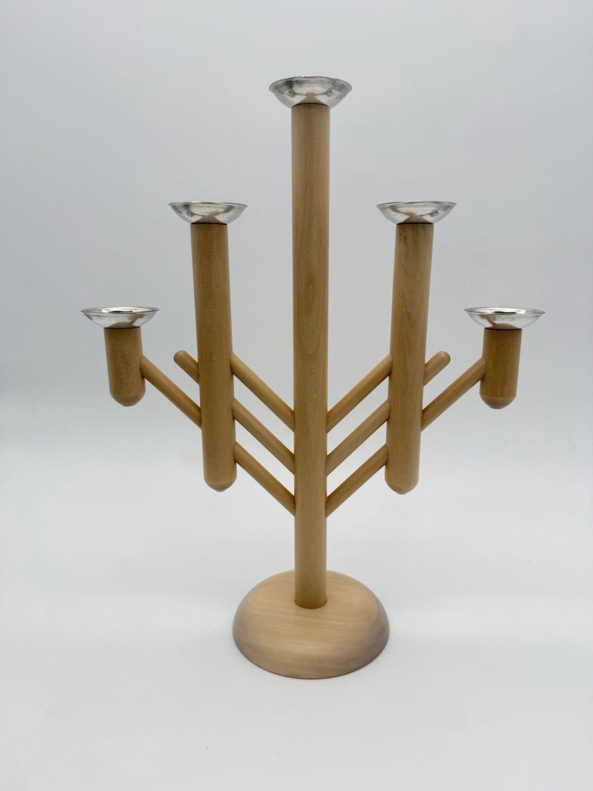 Aarikka Finland 5-arm candelabra Rapsodia line wood pine folk Art Candle Holder