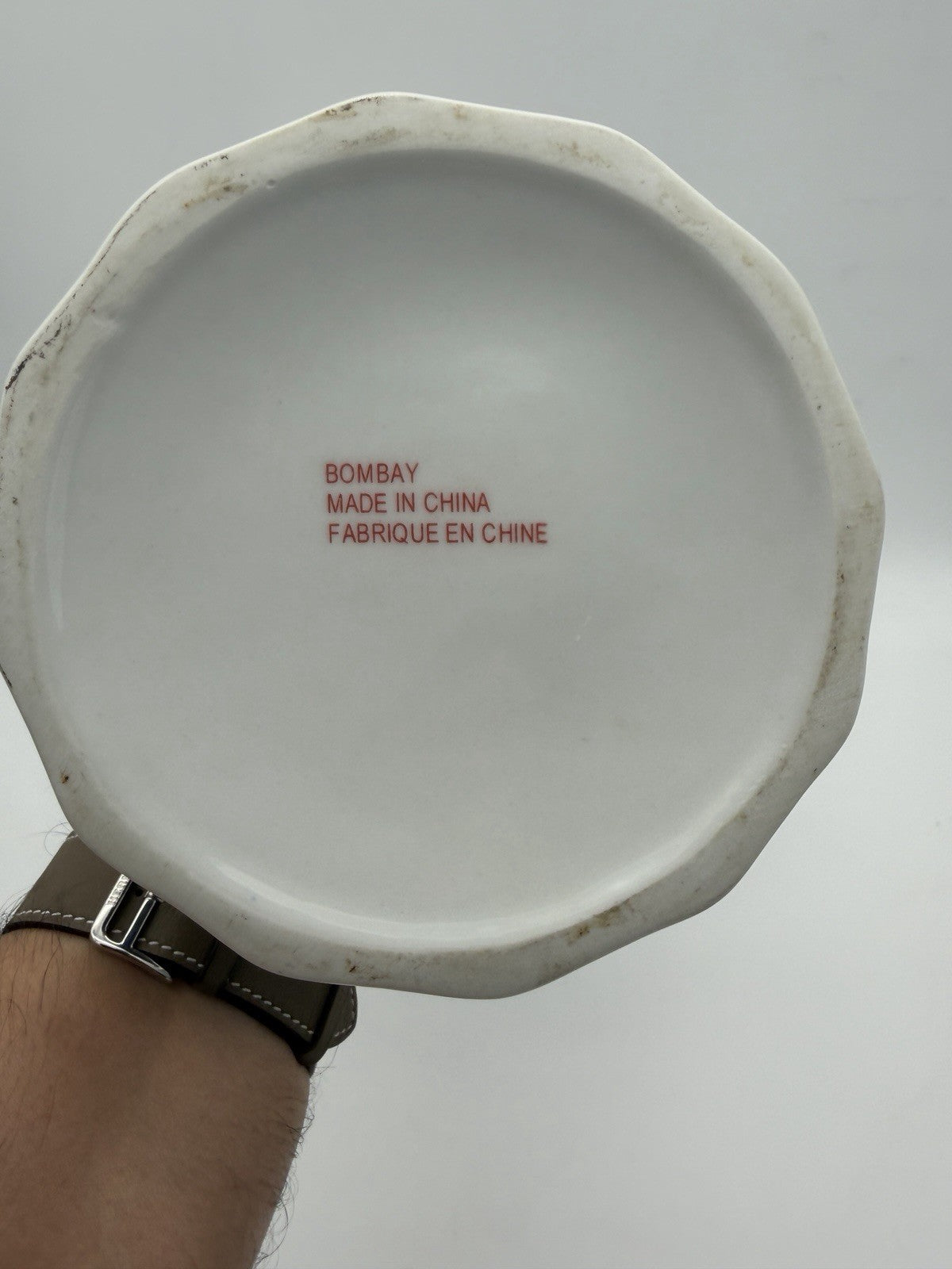 Bombay Company Blue & White Porcelain Compote Pedestal Bowl Footed 12”H X11”w