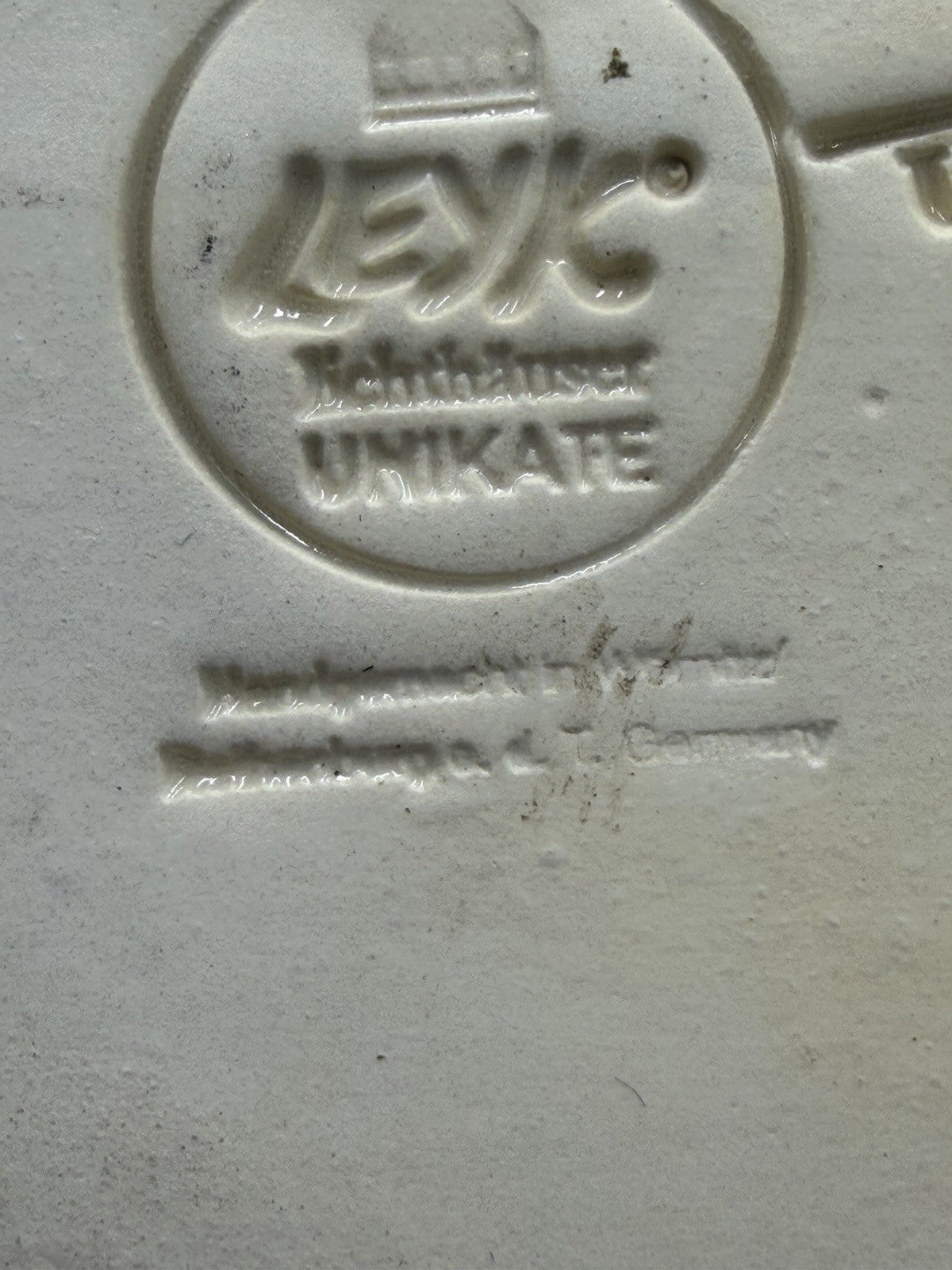 Ursula Leyk Lichthaus Ceramic 2010 house tudor Signed Tea Light Germany Vtg