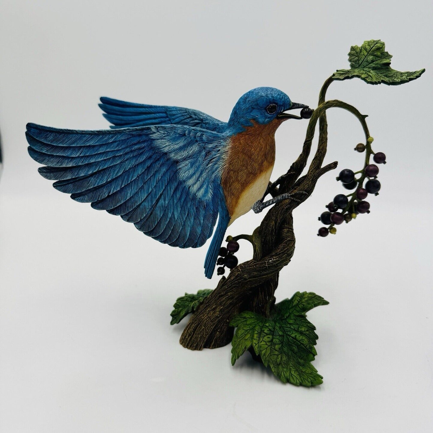 The Danbury Mint Blue Bird The Season's Bounty Figurine By Bob Guge Vintage