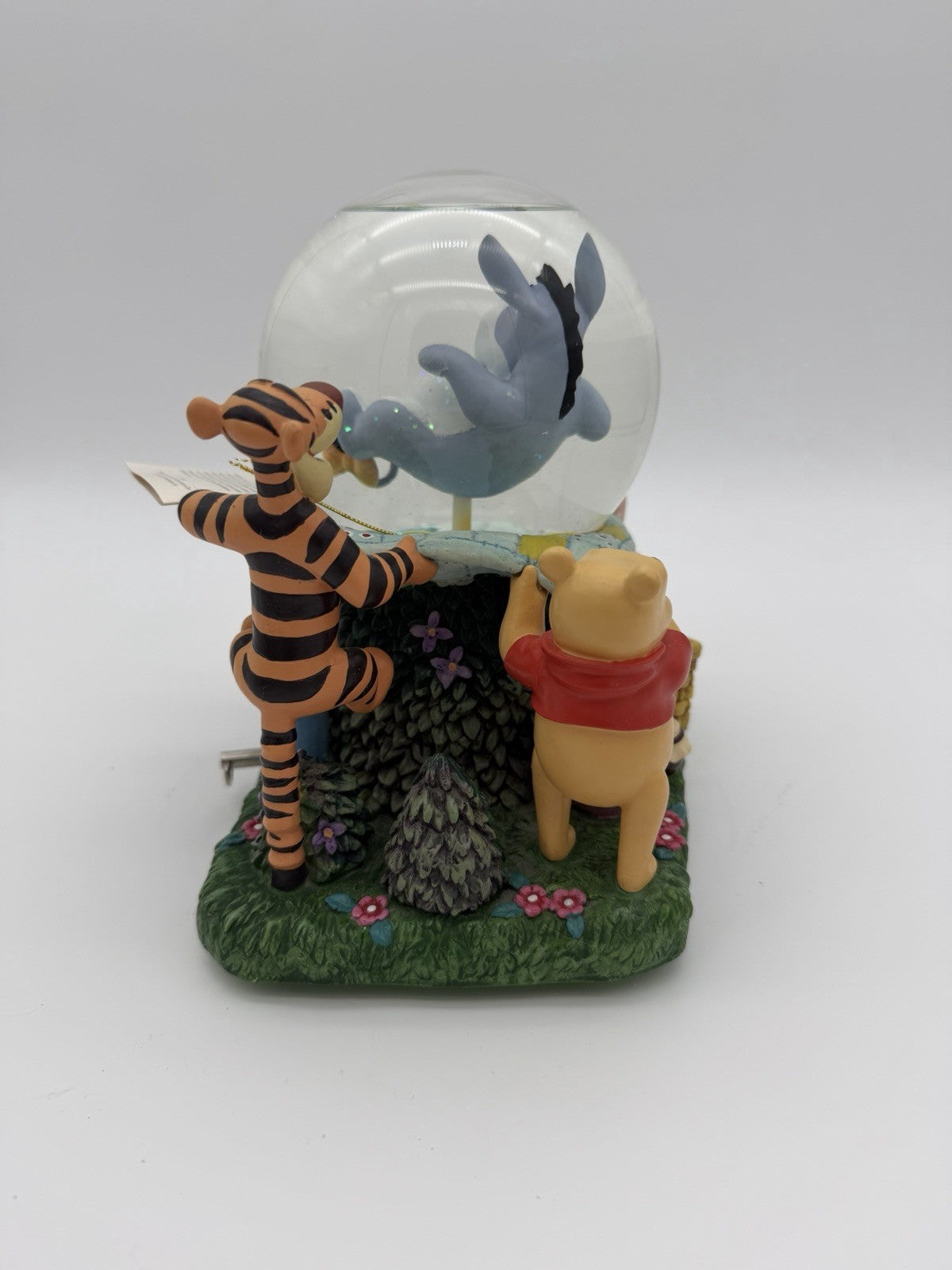 Disney Wonderland Winnie The Pooh Eeyore Musical Snow Globe Rumbly in my Tumble