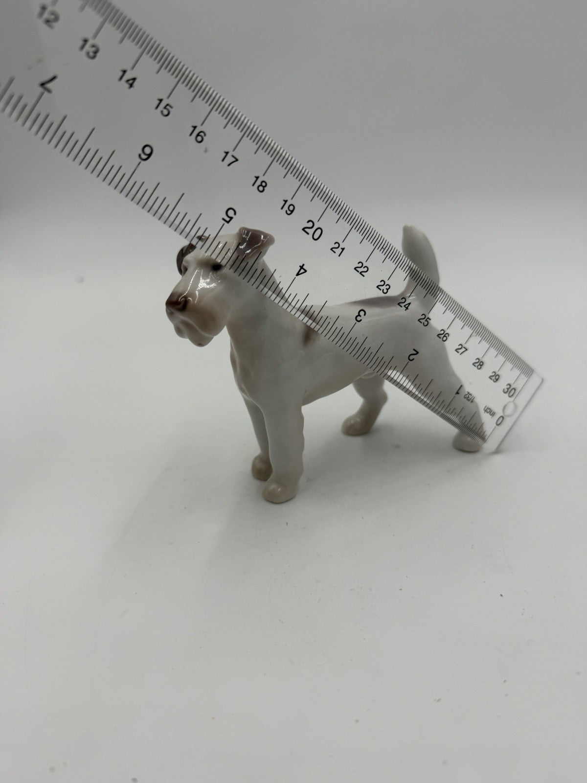 Bing & Grondahl Denmark Porcelain Wire Fox Terrier Glossy Dog Figurine # 2072