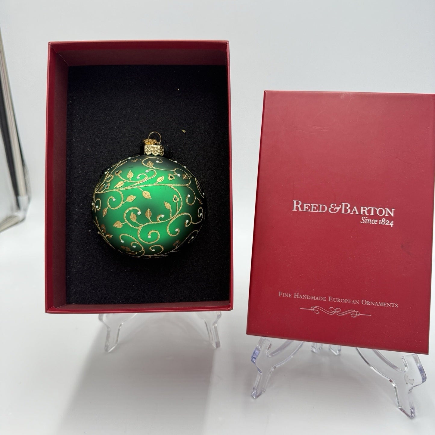 Reed & Barton Gold Trellis Ball 4” #C3413G Fine Handmade European Ornaments