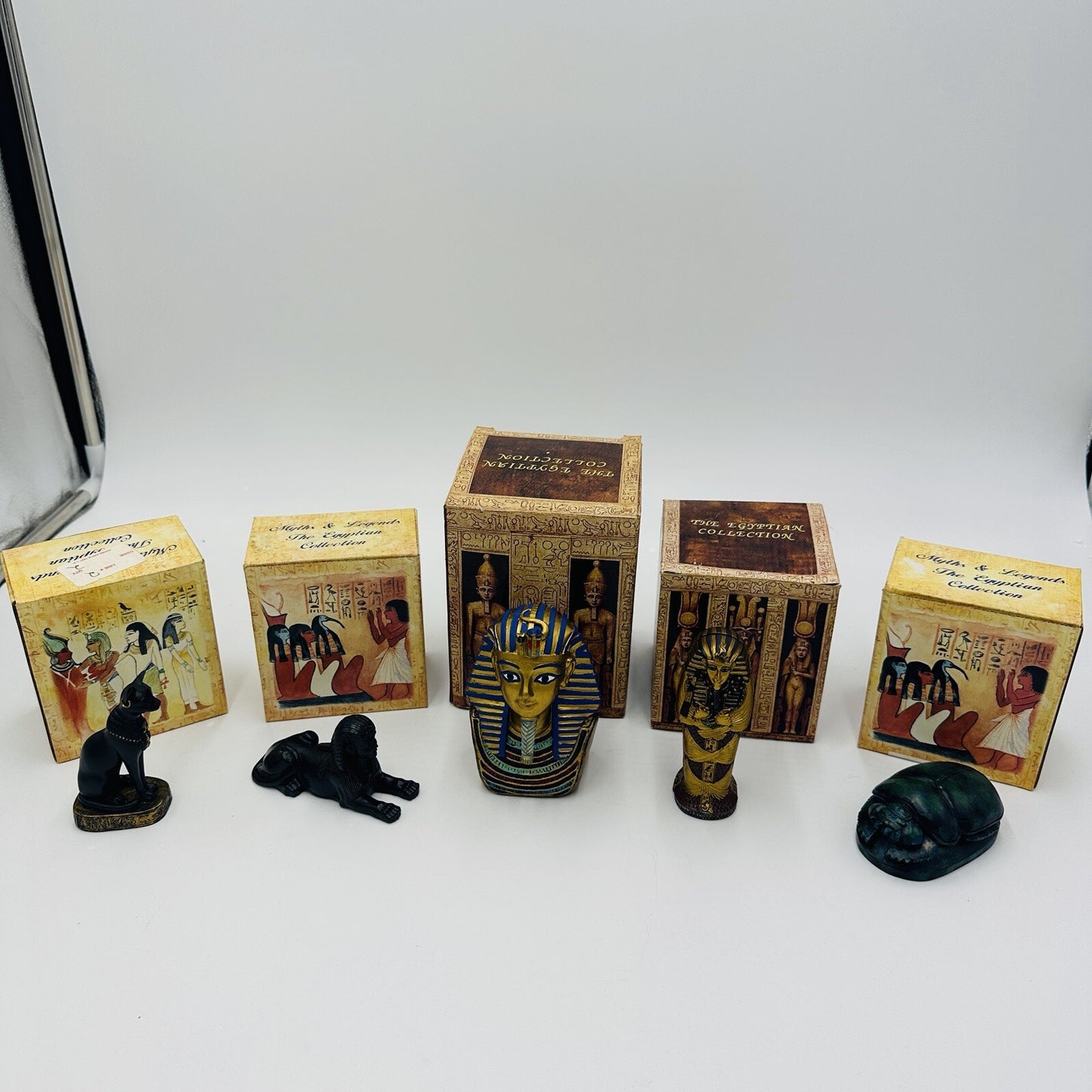 Egyptian Collection Figurines Resin Hand Painted Myths & Legends Adams Apple Vtg