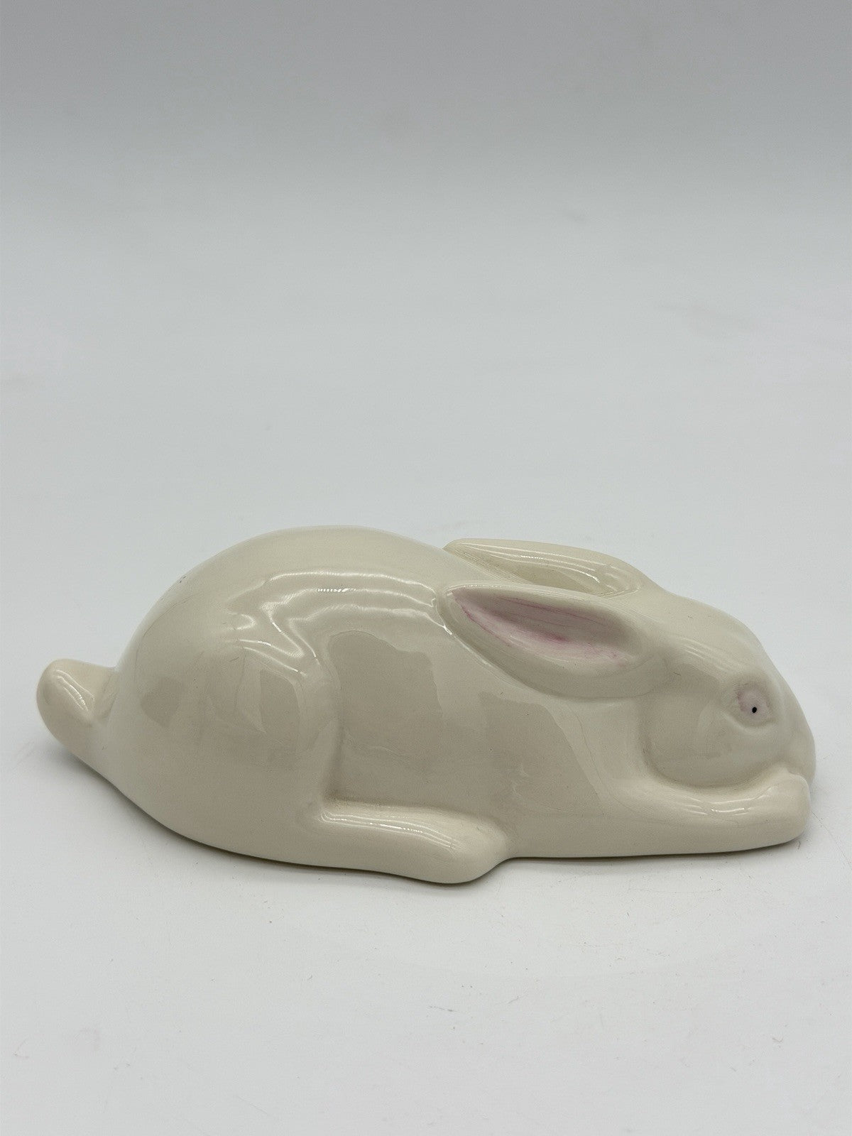 Vintage Belleek Irish Art Pottery Porcelain Rabbit Bunny Figurine Easter 2”x5”