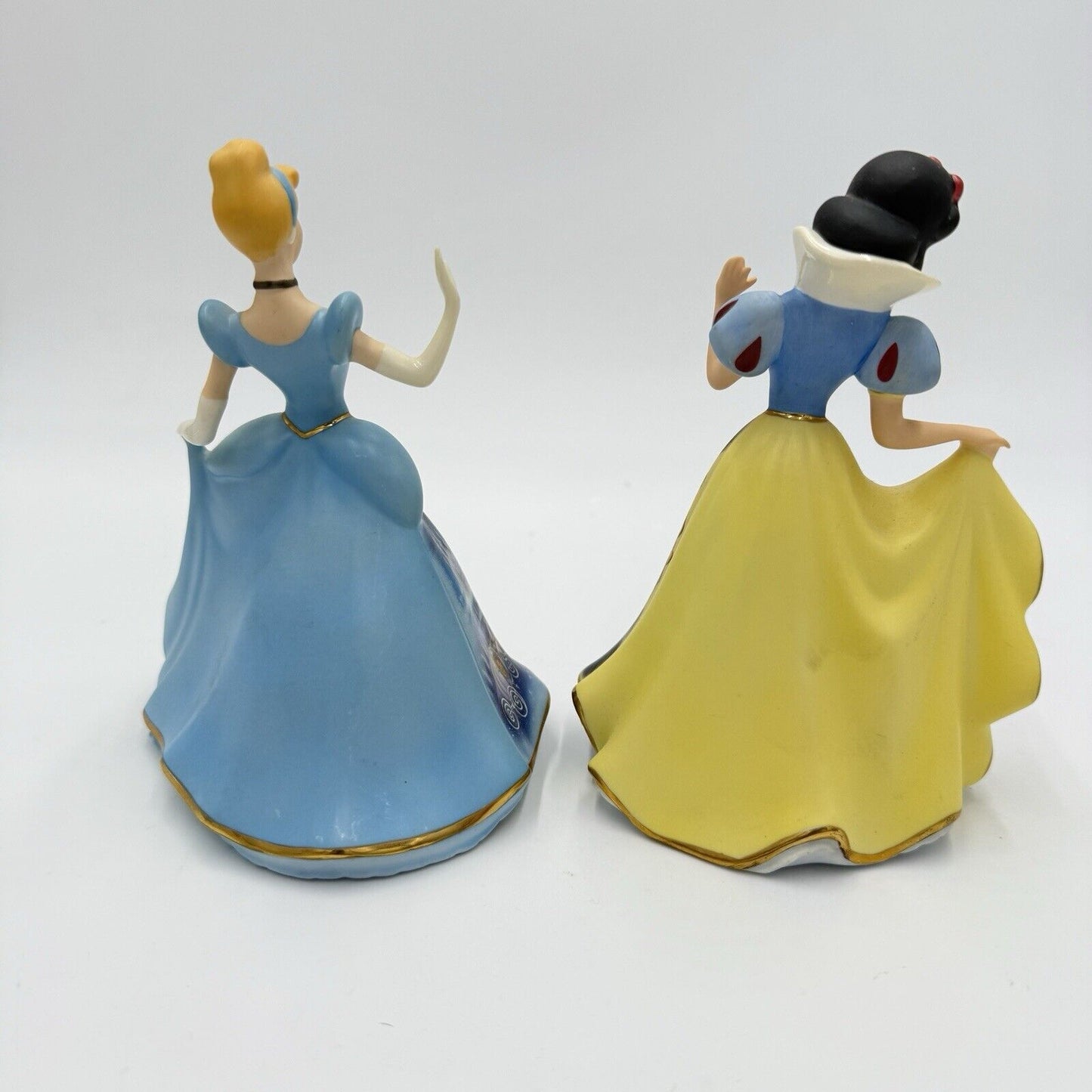 Disney Bradford Editions Cinderella and Snow White Porcelain Bell Figurine 2004