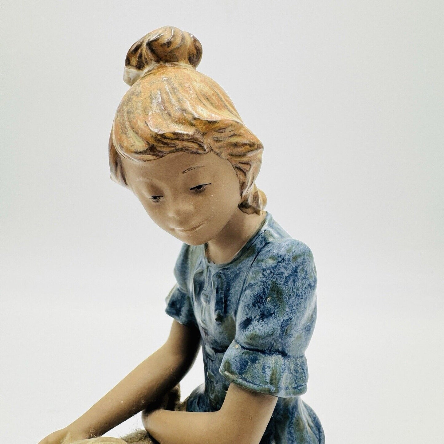 Nao By Lladro Spain Gres Porcelain Terracota Girls Best Friend Figurine 8” Vtg