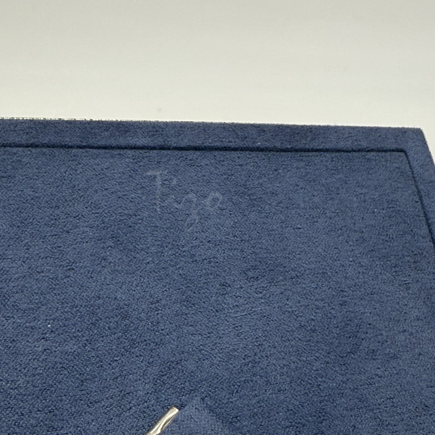 Tizo Italy Sterling Tone Picture Frame Blue Velvet Backing Vintage 5.5”x7.5”