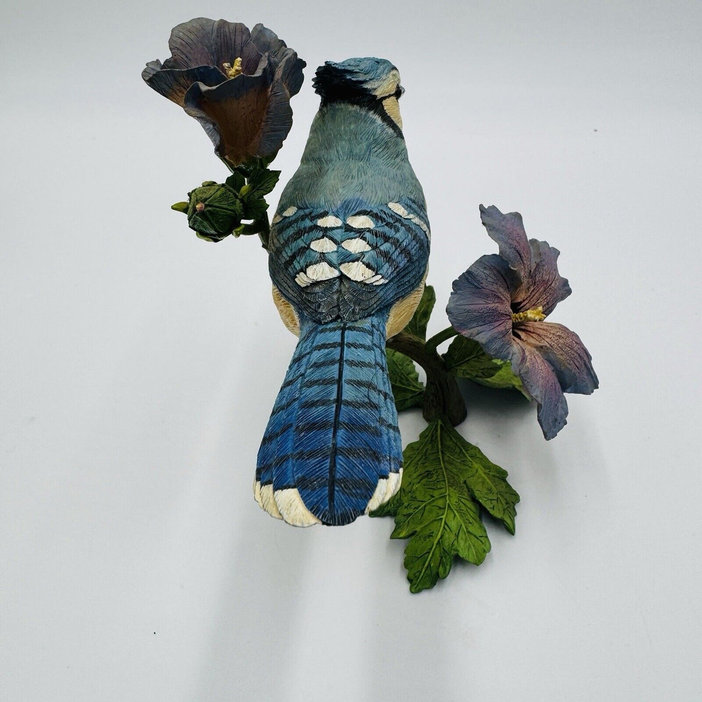 The Danbury Mint Collection Blue Jay Bird Figurine Glimpse of Summer by Bob Guge