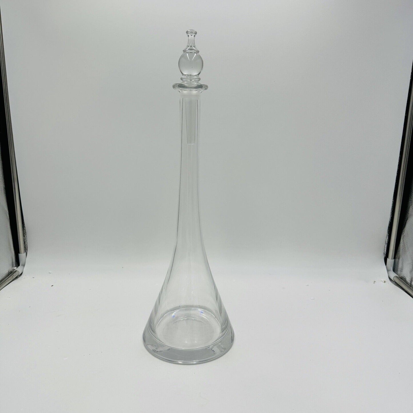 Orrefor Sweden Crystal by Olle Alberius Decanter Glasbruk 18in Large Home Decor