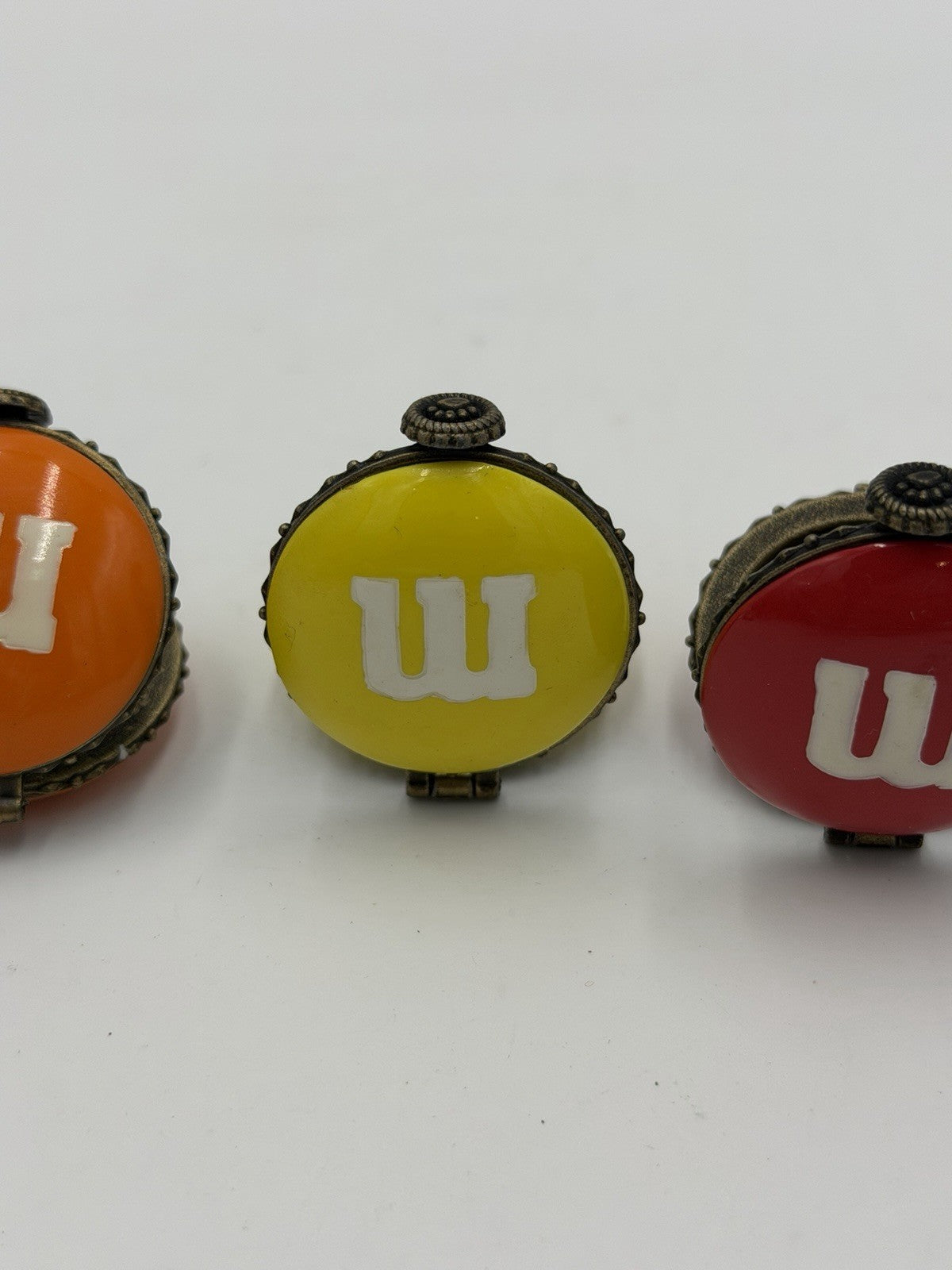 Boyds Bear M&M Resin Trinkets Box Always Room 4 Chocolate Blue Yellow Orange Red