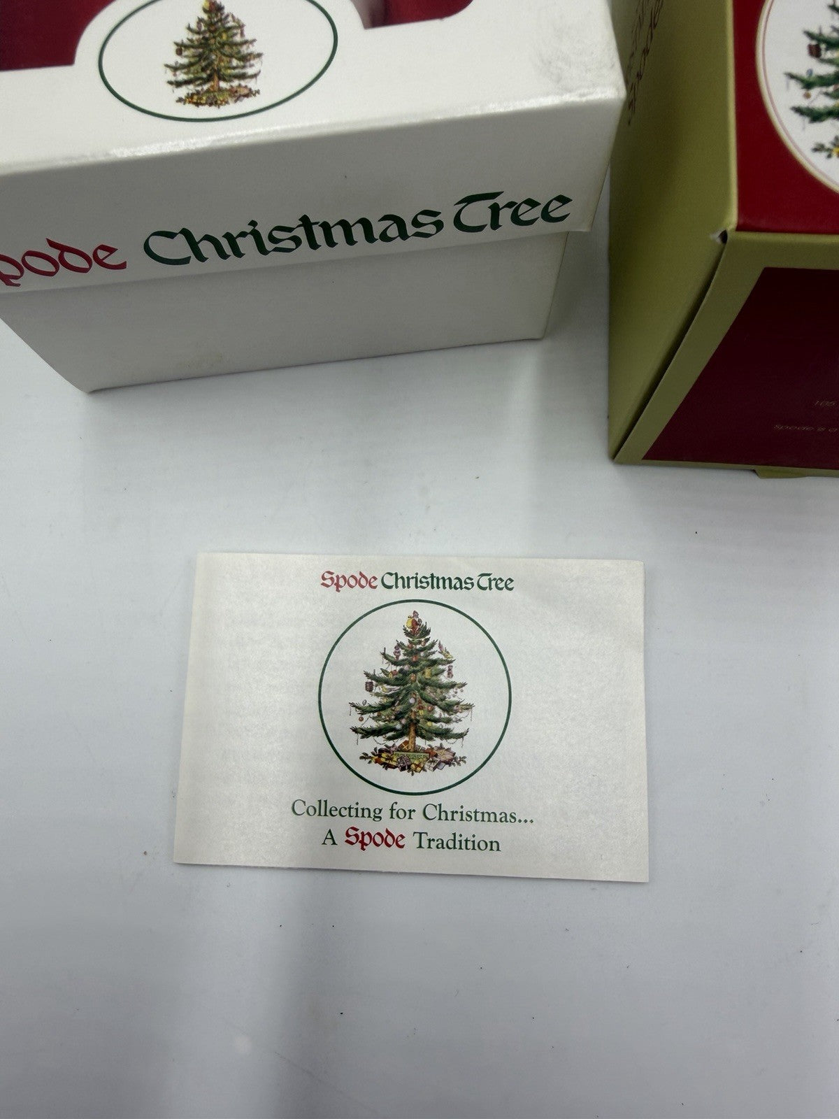 Spode Christmas Tree Porcelain Ornaments Figurines Tree & Candle Stick Ornament