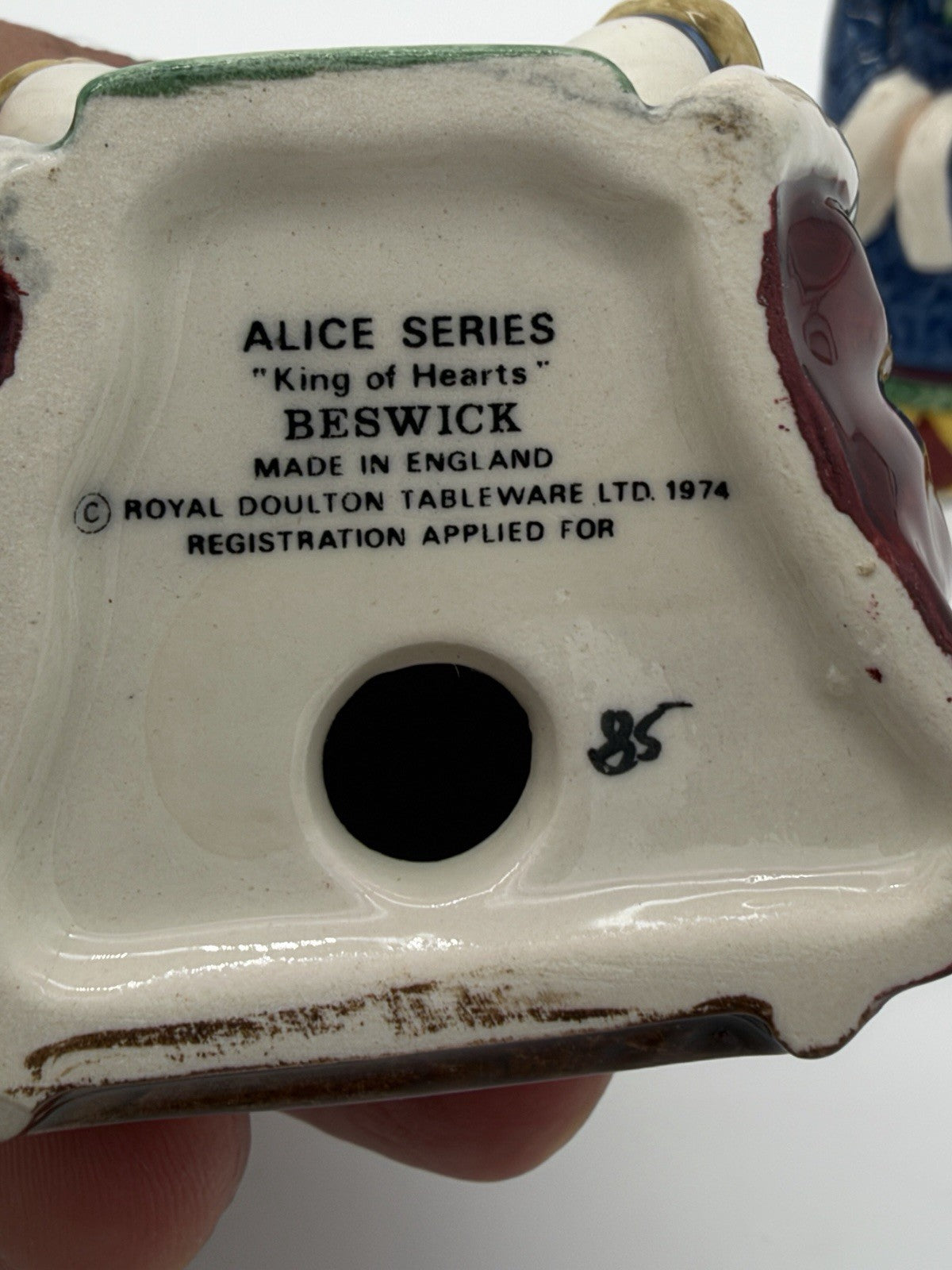 Beswick England Porcelain Alice in Wonderland King & Queen of Hearts Figurines