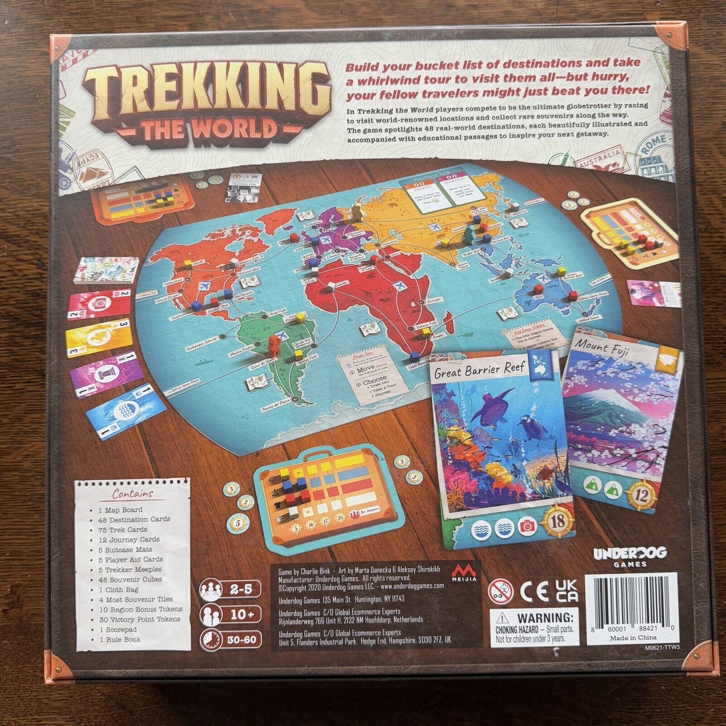 Trekking the World Educational Board Game by Underdog Games 100% Complete