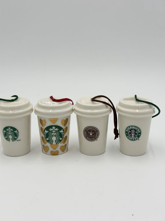 Starbucks Coffee Company Hanging Mini Cups Christmas Ornaments 1971, 1992,2011