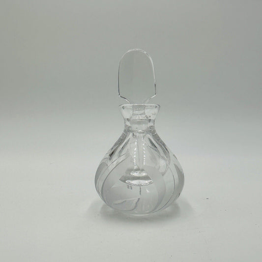 Atlantis Lead Crystal Perfume Bottle with Stopper 3.5in H Vintage Women's Decor