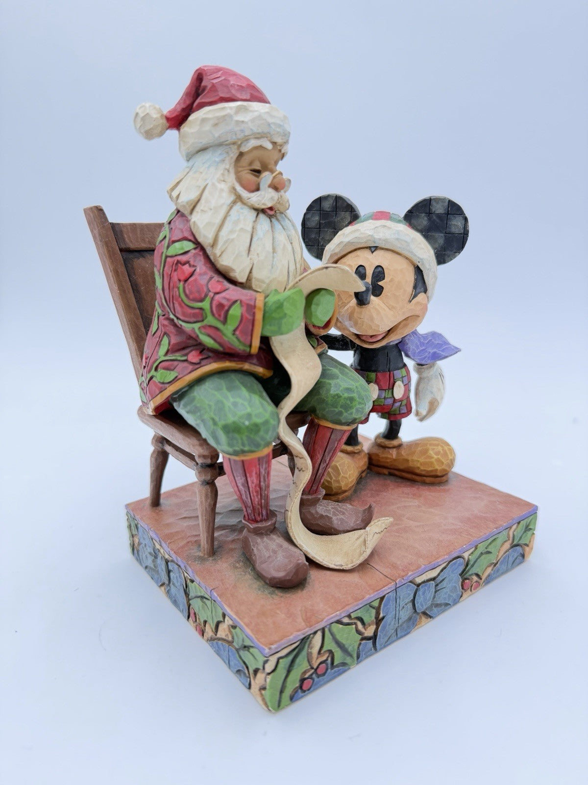 Jim Shore Mickey Mouse Santa  Checking it Twice Christmas Ornament 7” Sculpture