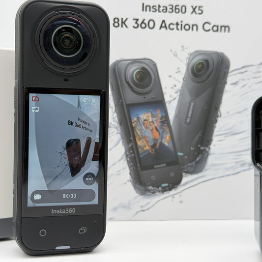 Insta360 X5 - Waterproof 8K 360 Video Action Travel Camera Extra Batteries Case