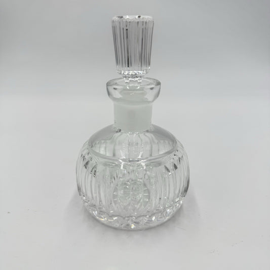 WATERFORD CRYSTAL Vanity Round Perfume Bottle & Stopper 4 5/8 in Irish Cut