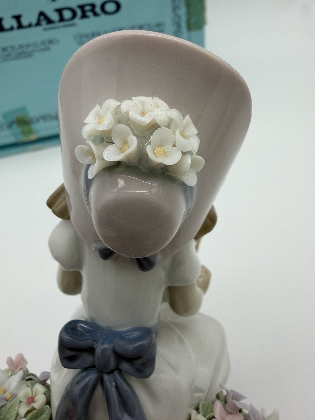 LLADRO Spain Porcelain Look At Me Girl On Donkey Figurine (missing Flowers)