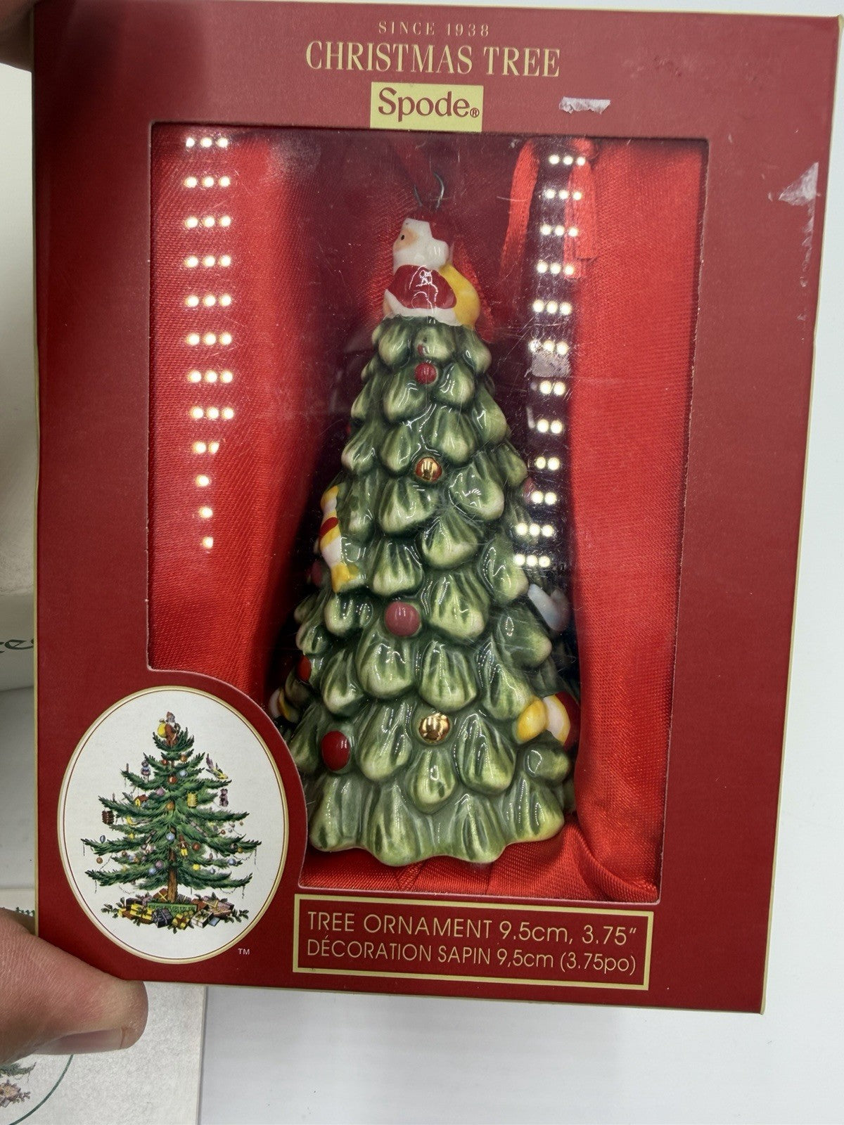 Spode Christmas Tree Porcelain Ornaments Figurines Tree & Candle Stick Ornament