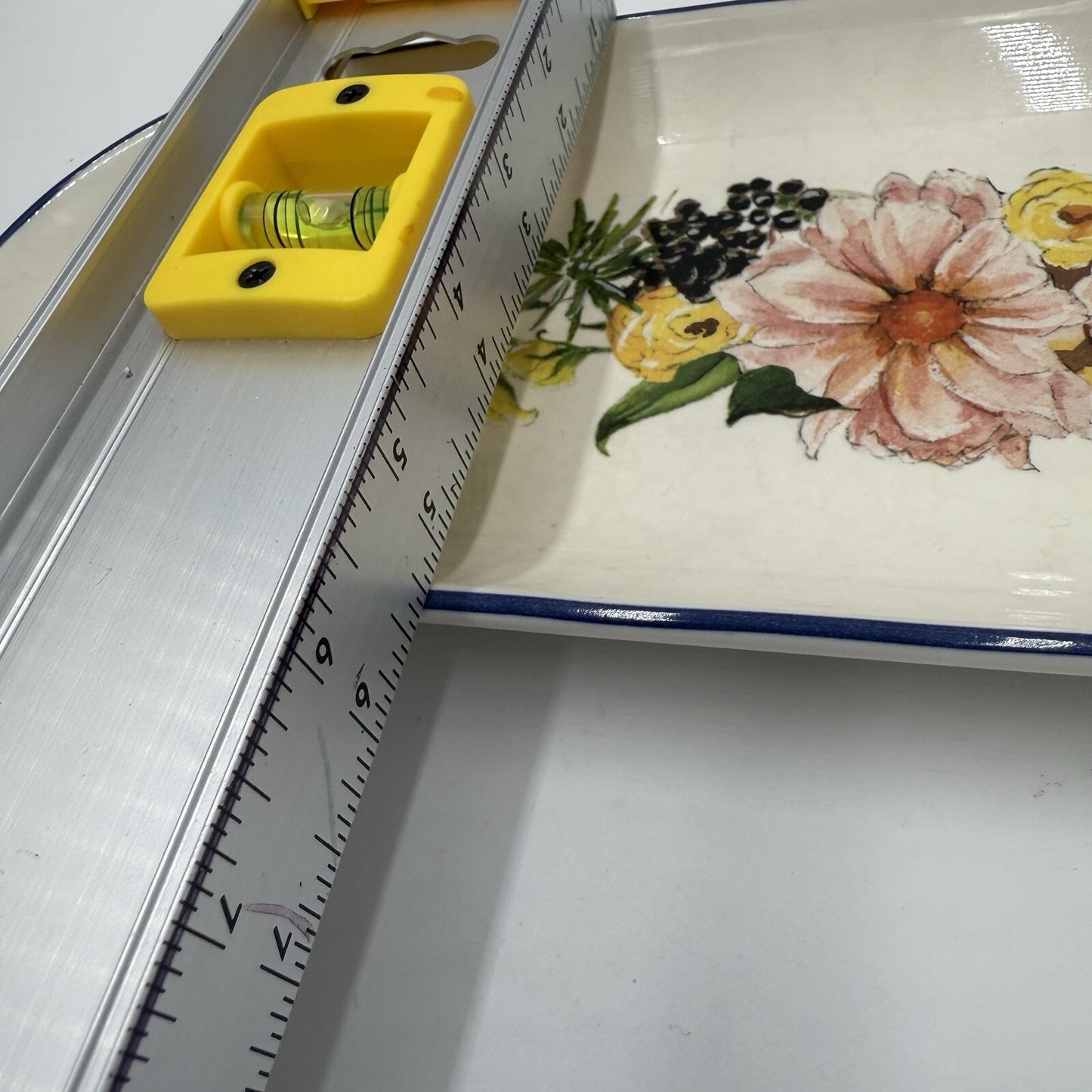 Pottery Barn Rimsk Platter Floral Oval Stoneware Spring