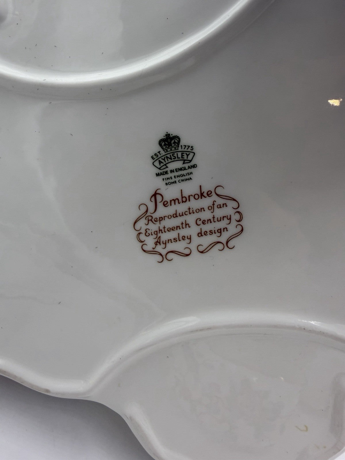 Vintage Aynsley PEMBROKE Tea Tray Strawberry Basket with Sugar & Creamer Set