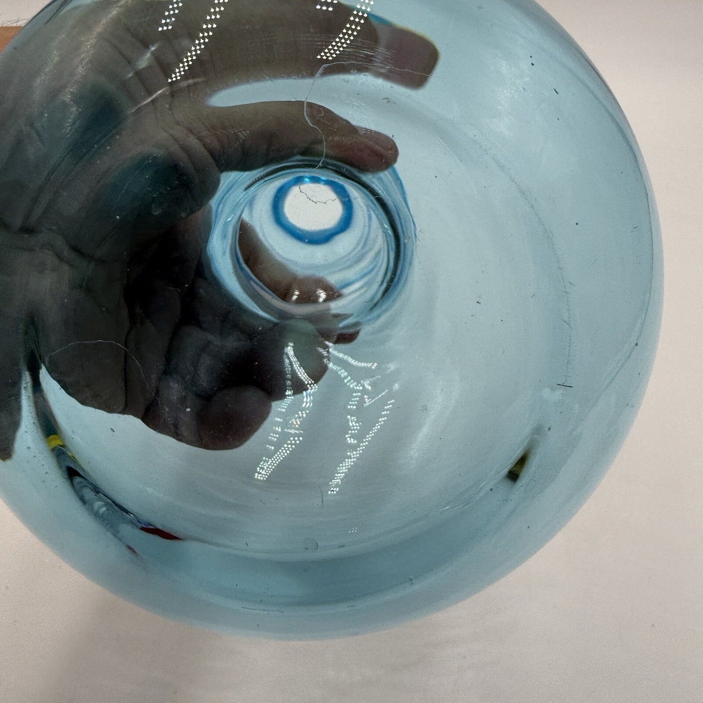 Nuutajarvi Oiva Toikka Blue Vase Finland 1960s 9" Multi shaped Vintage Art Glass