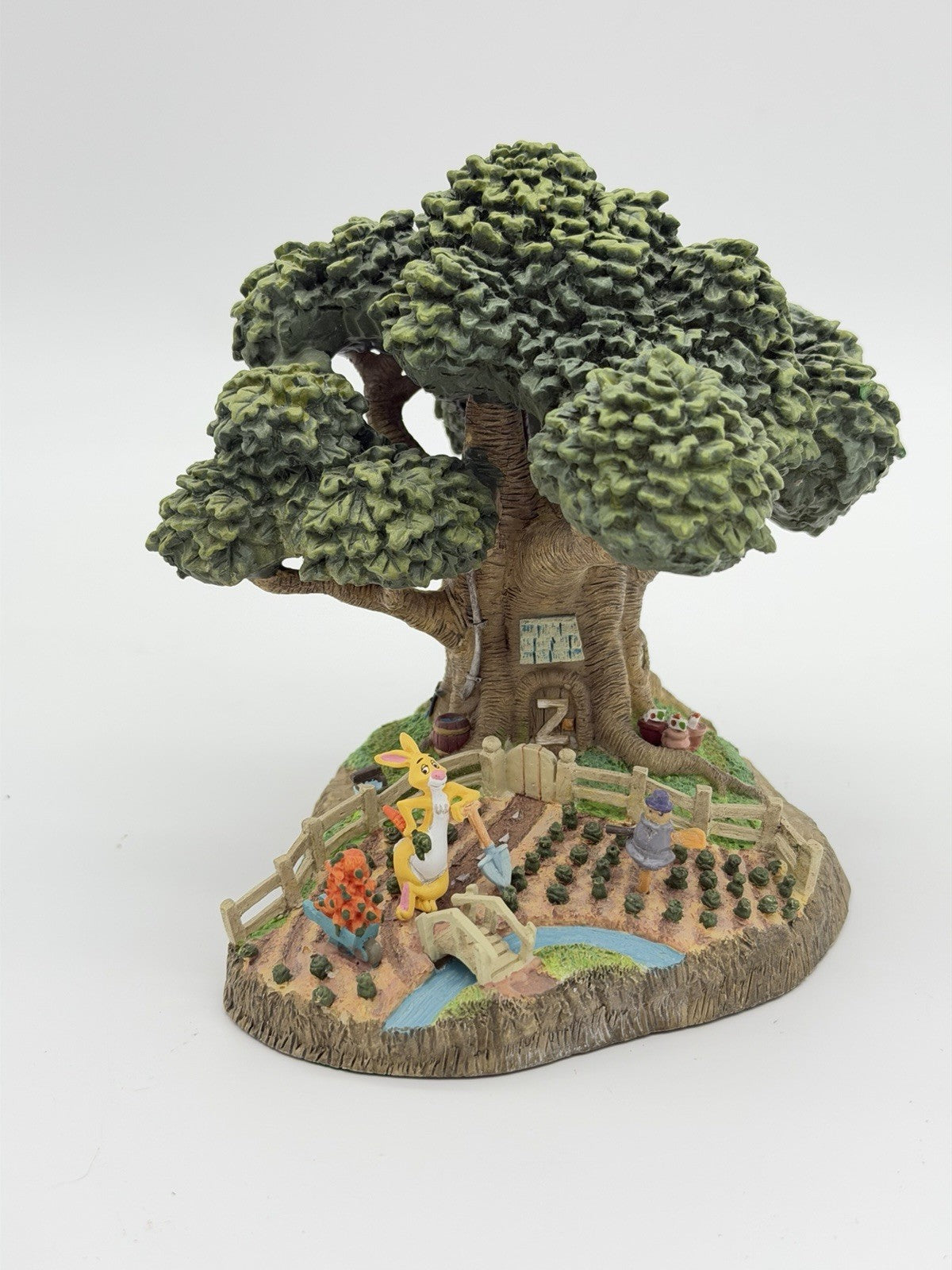Rare Danbury Mint Winnie The Pooh Rabbits House Mini tree Figurine 5” Painted