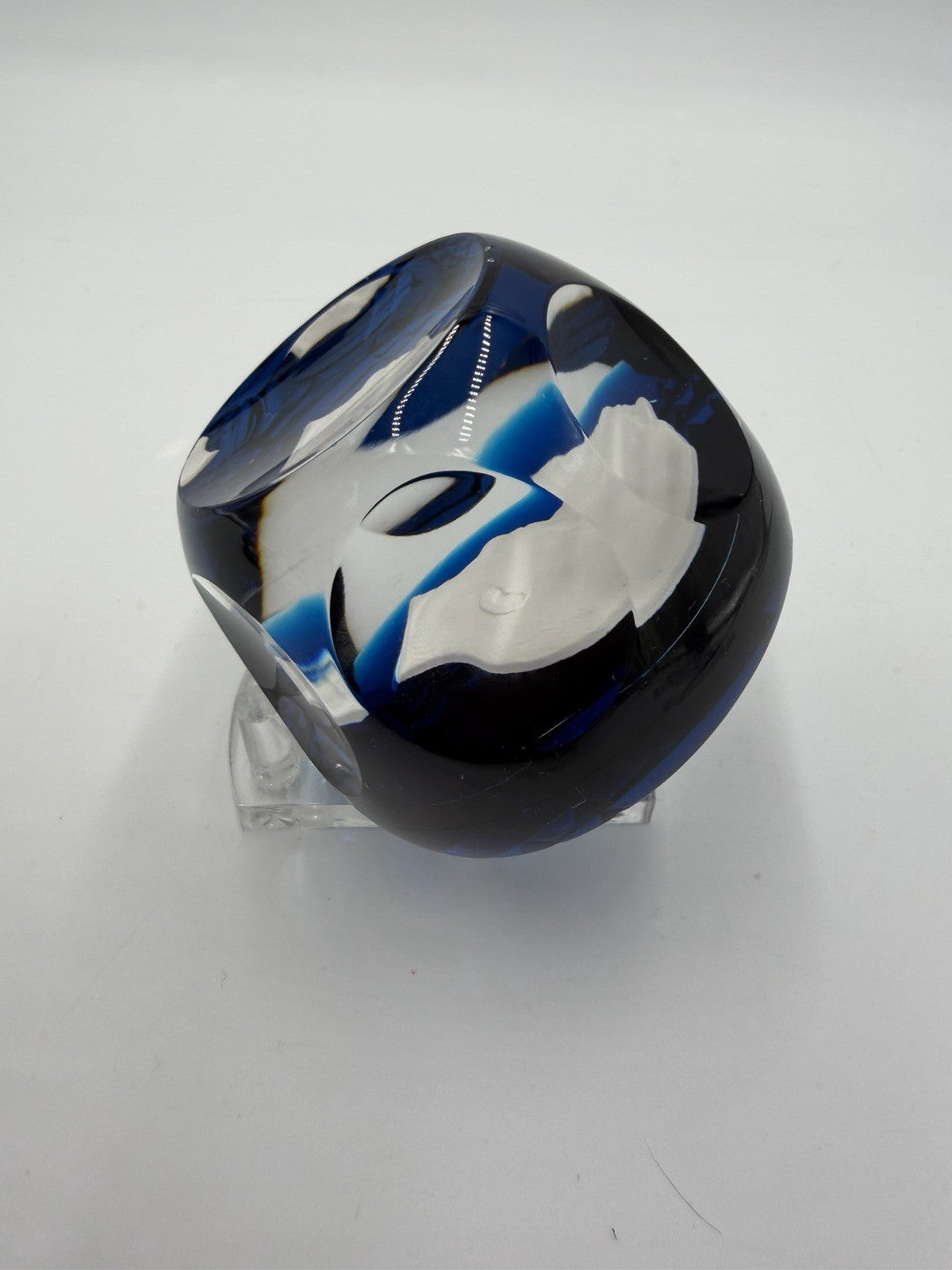 D'ALBRET France  Crystal Blue Faceted SULPHIDE Cameo KING GUSTAV Sweden