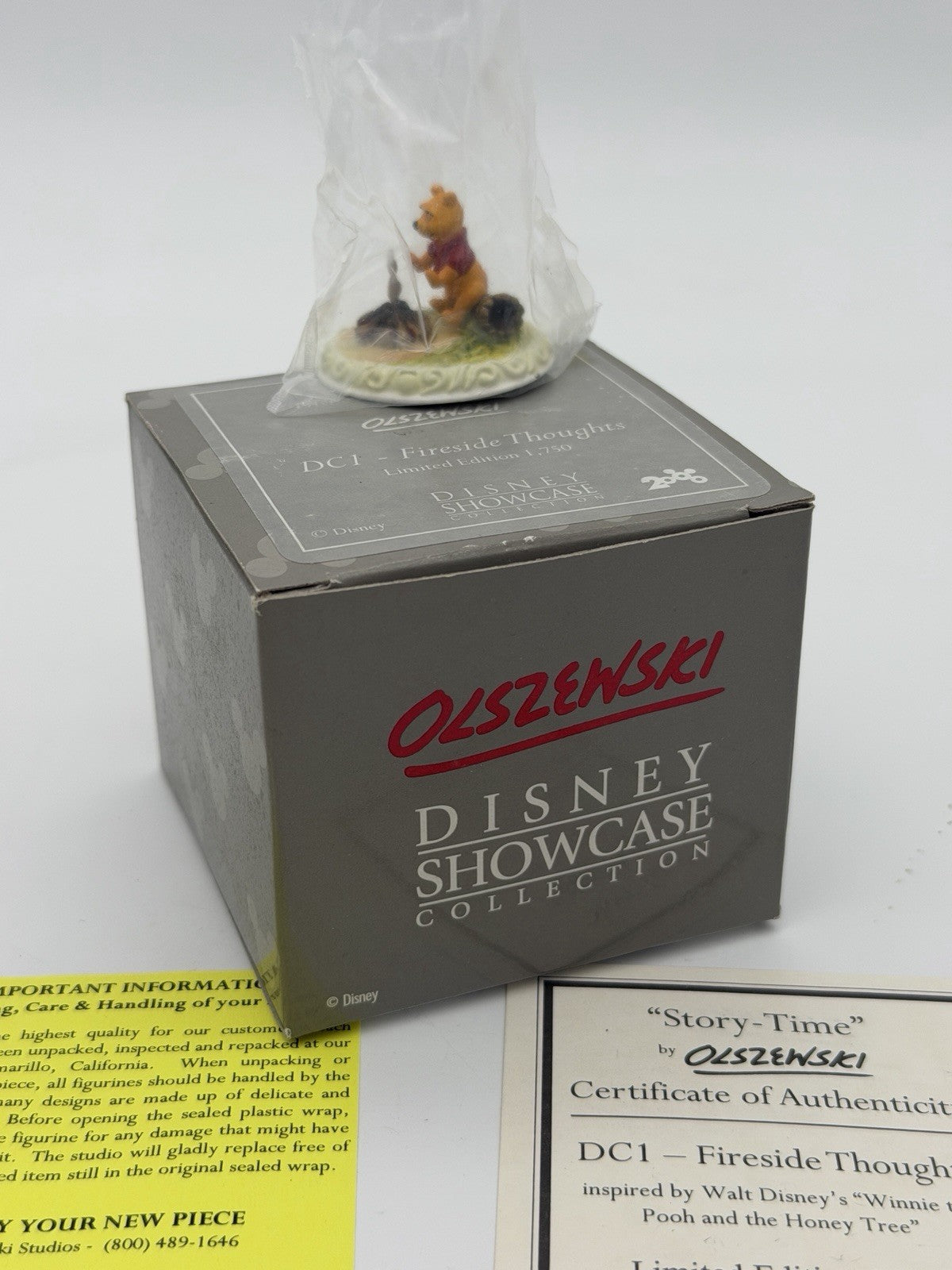 Disney Olszewski Winnie Pooh Fireside Thoughts Signed Sealed W/COA Figurine