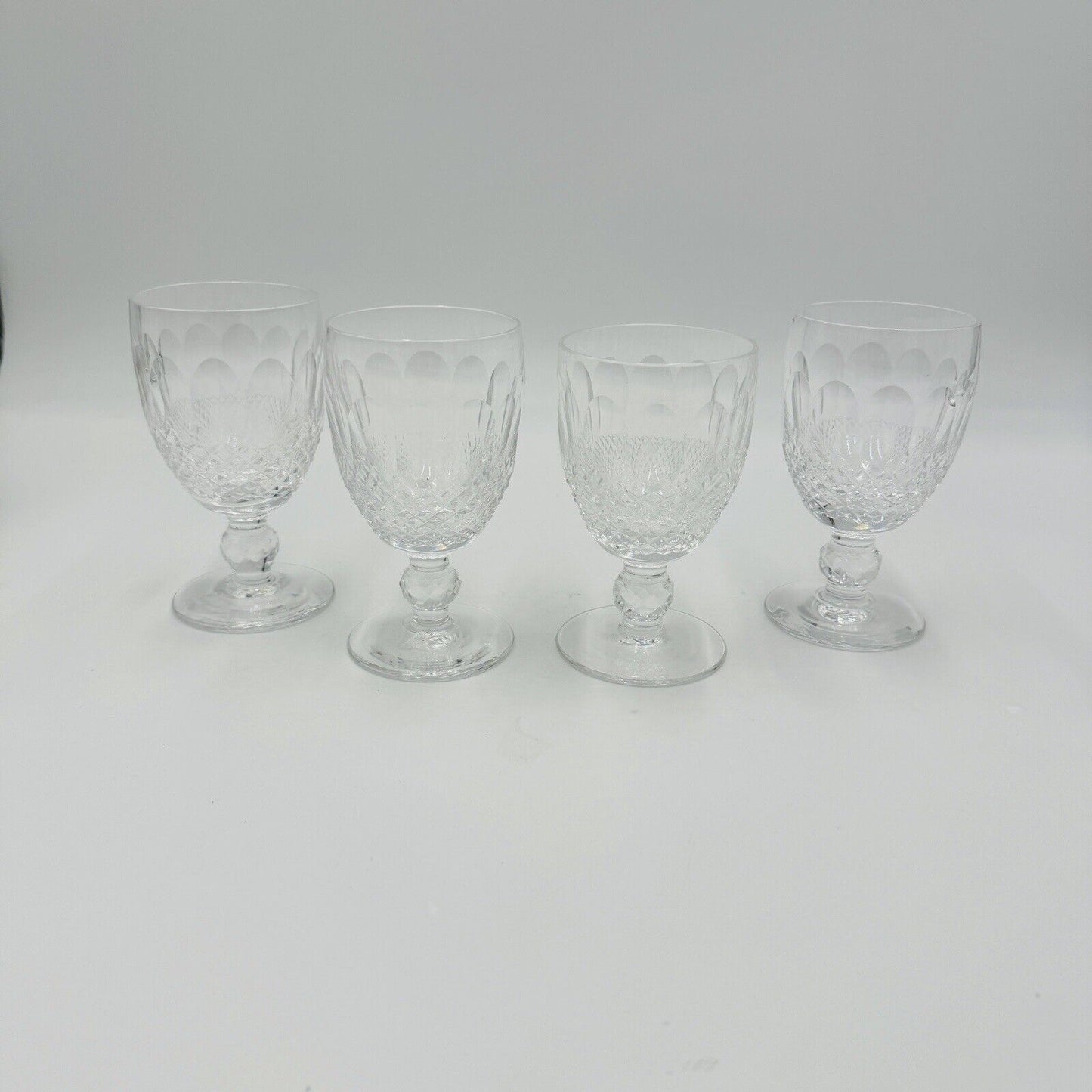 Vintage Waterford Crystal Colleen Short Stem Wine 3 Oz Set 4 Wine Glasses 5in