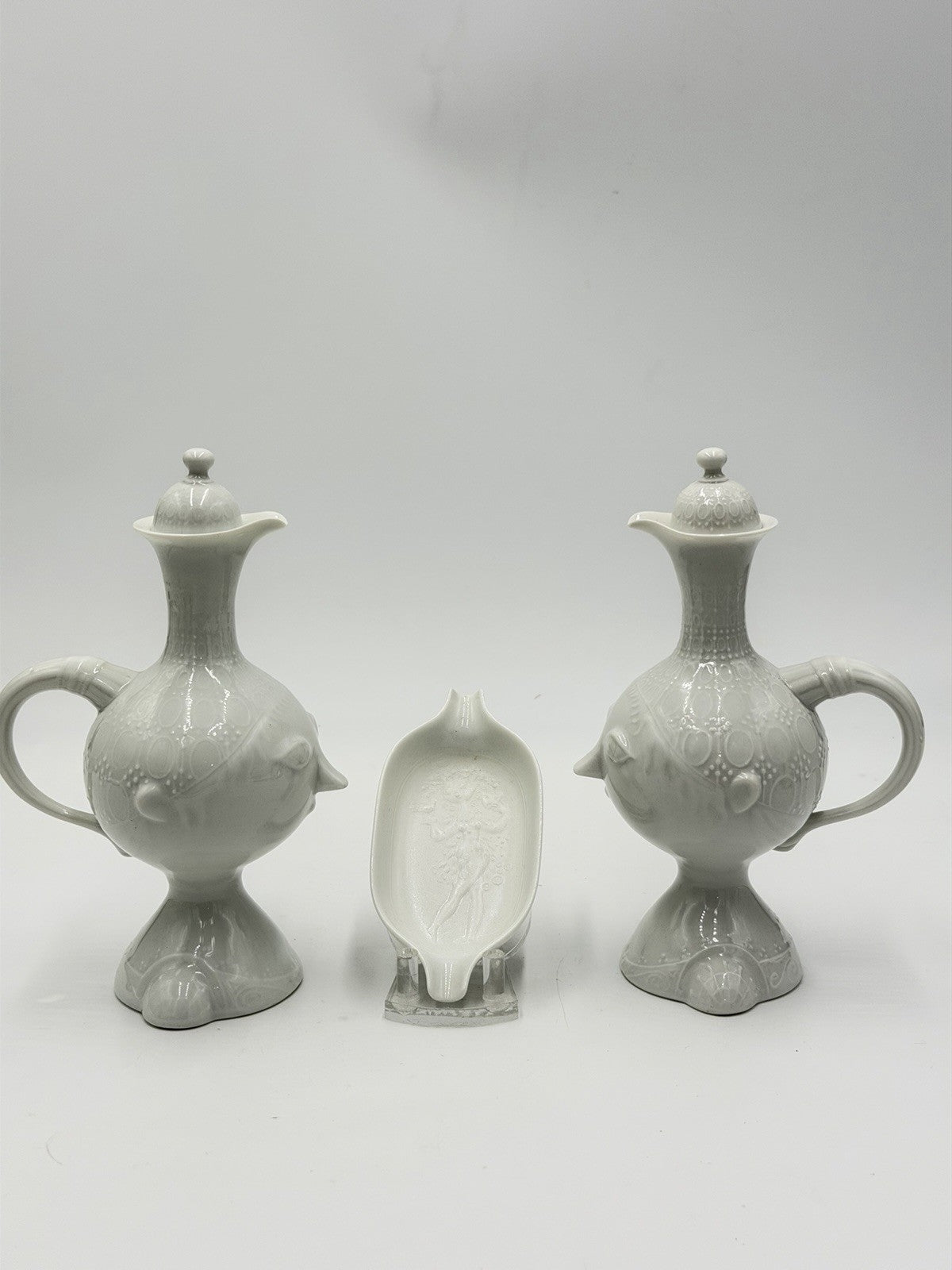 Rosenthal Bjorn Wiinblad Studio Line Romanze Face Head Cruets Porcelain & Tray