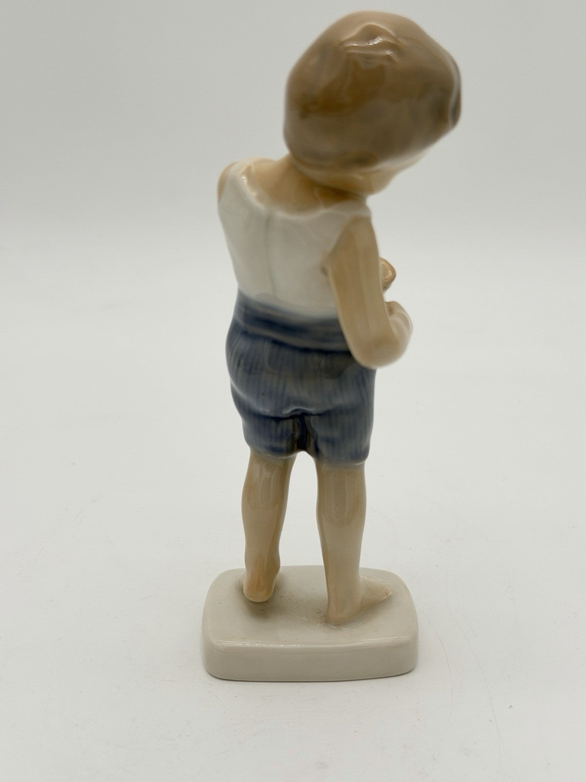 Bing & Grondahl Denmark Porcelain Tiny Tot Boy Buttoning Pants Painted Figurine