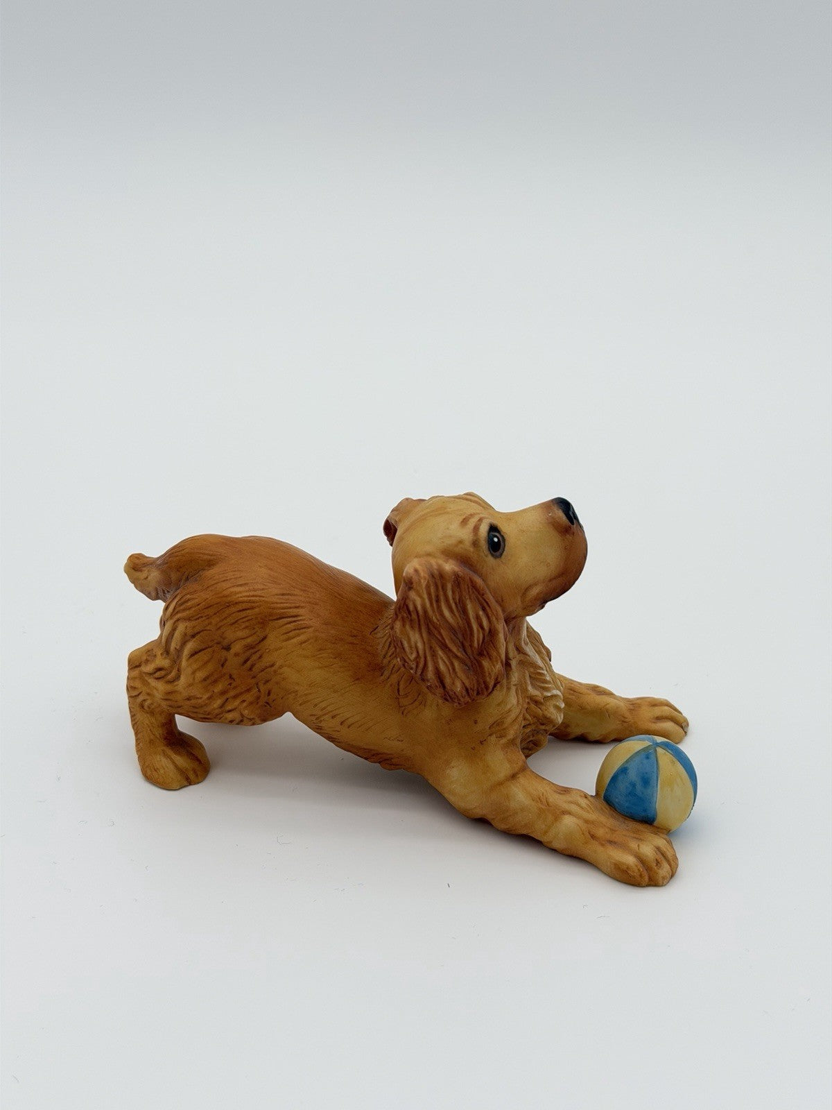 Franklin Mint Porcelain COCKER SPANIEL Dog Figurine Painted Vintage