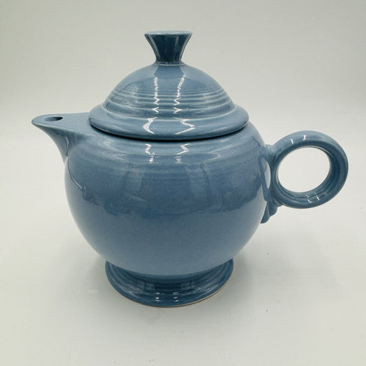 Fiesta Ware Periwinkle Teapot Bue Fiesta Teapot 5 Cup Vintage 7in Retro