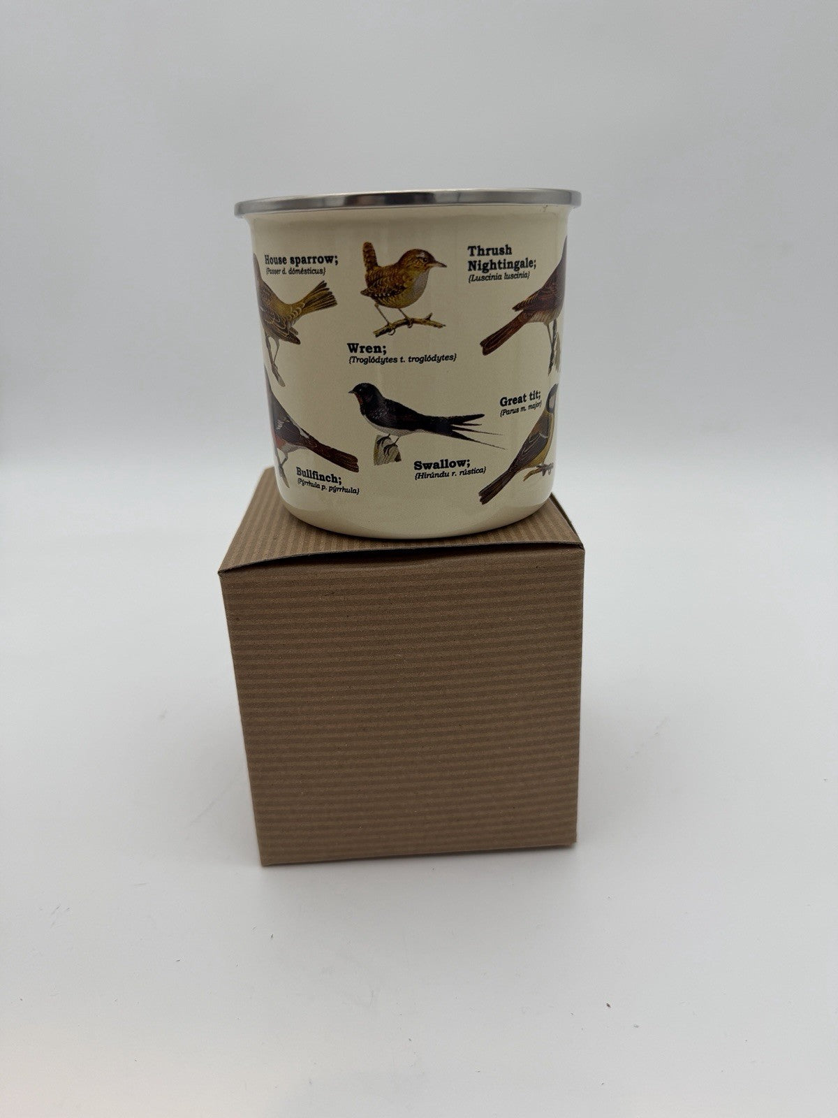 Garden Birds Enamel Coffee Mug Bird Watchers Gift Republic New Boxed