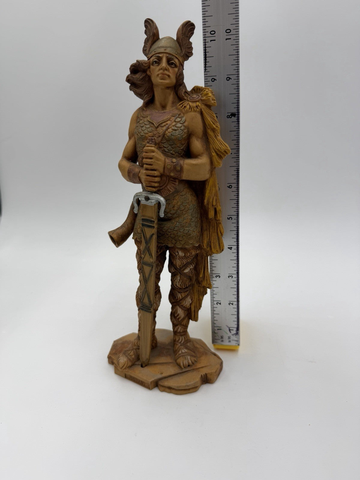 Vintage Depose Italy Viking Warrior Gustav 10.5”H Plastic Figurine Painted Rare