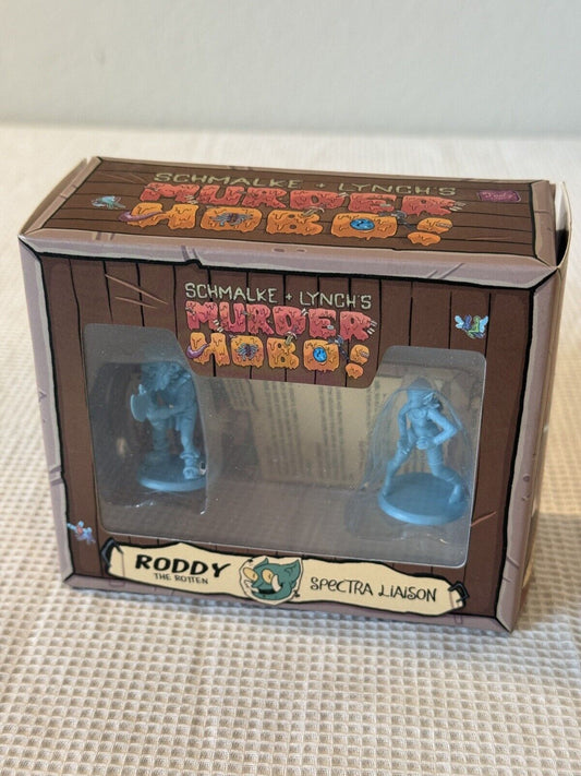 Murder Hobo 32mm Gaming Miniatures Roddy and Spectra Two Pack Blue Tracker