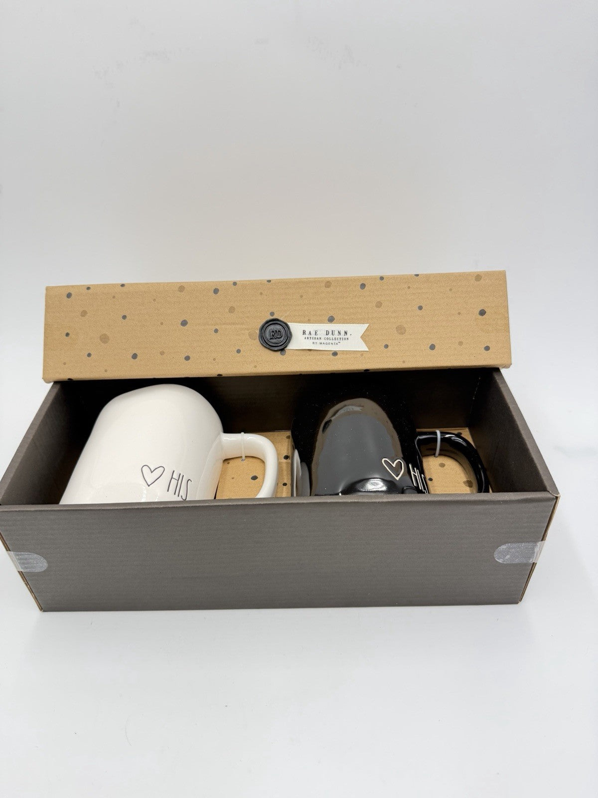 Rare Rae Dunn Artisan Collection HIS & HIS Coffee Mugs Black/white Ceramic Pride