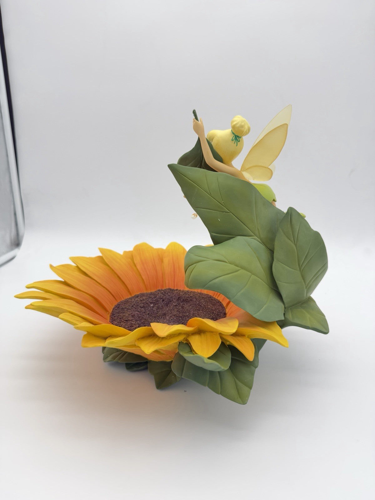Rare Disney Store Tinkerbell Sunflower Bird Bath Resin Large Home & Garden Boxed