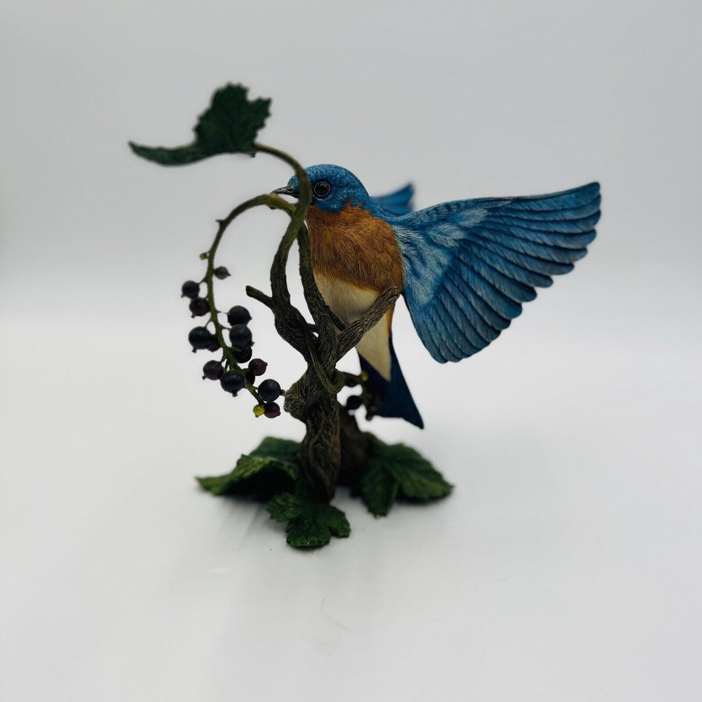 The Danbury Mint Blue Bird The Season's Bounty Figurine By Bob Guge Vintage